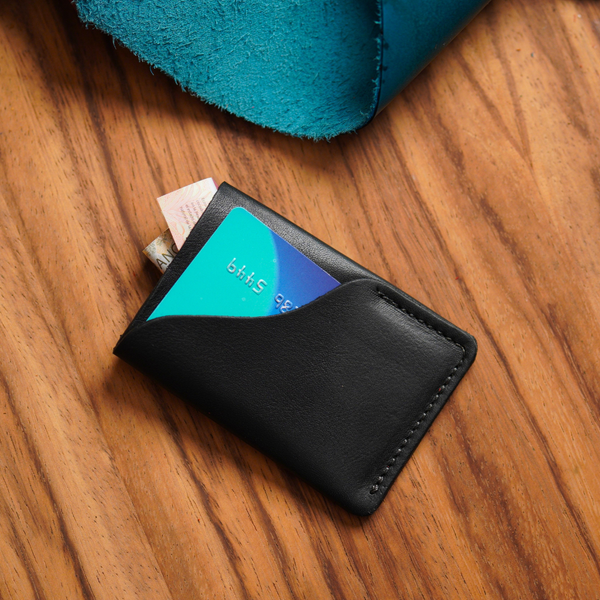 Tarjetero Piel Negro