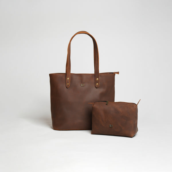 Mate Laurentina Camel Cierre con neceser