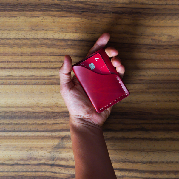 Tarjetero Piel Apple Red