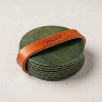 Posavasos de cuero Mexmates. 8 piezas